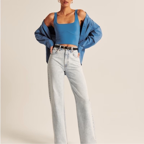 Abercrombie & Fitch Seamless Fabric Corset Squareneck Tank, Size XS - Picture 2 of 9